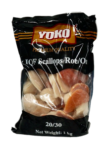 scallops roe on packet no background