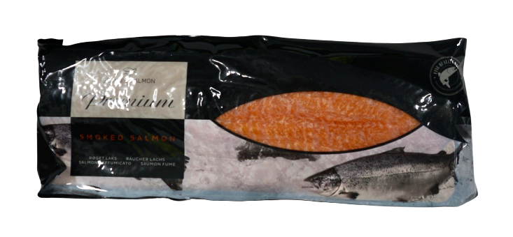 smoked salmon packet with no background