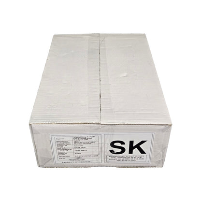 White cardboard box with 'SK' branding on a white background