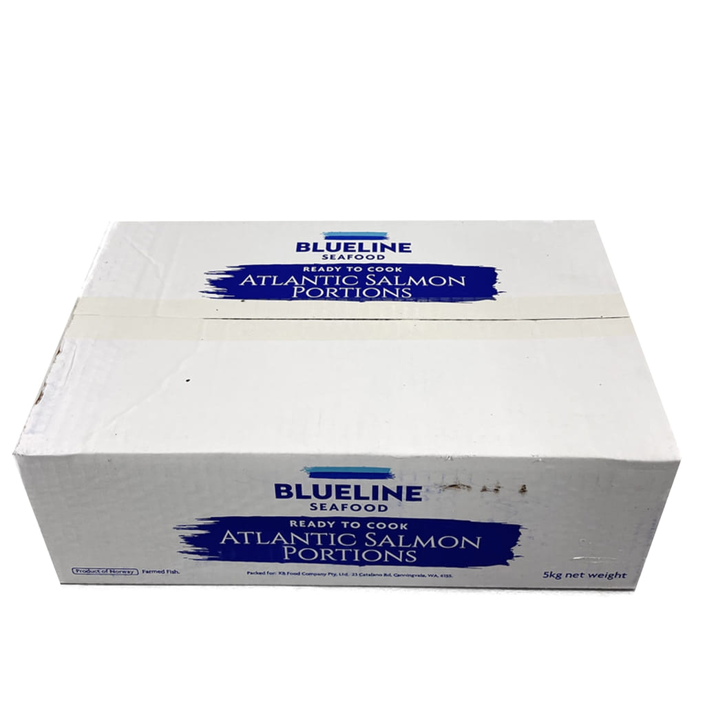 Salmon Portions Skin On (IVP) 200gm 5kg Ctn