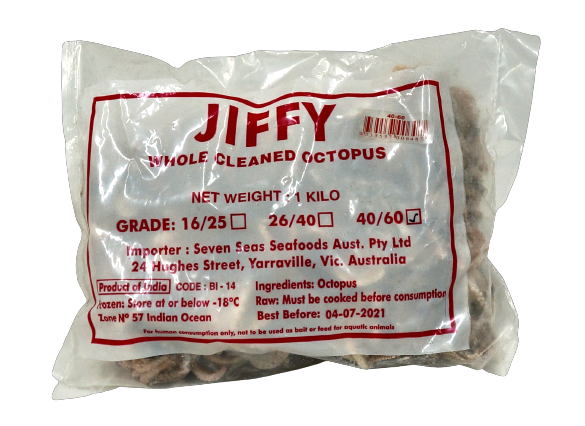 baby octopus packet no background