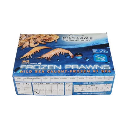Prawns Raw Banana 3kg Ctn