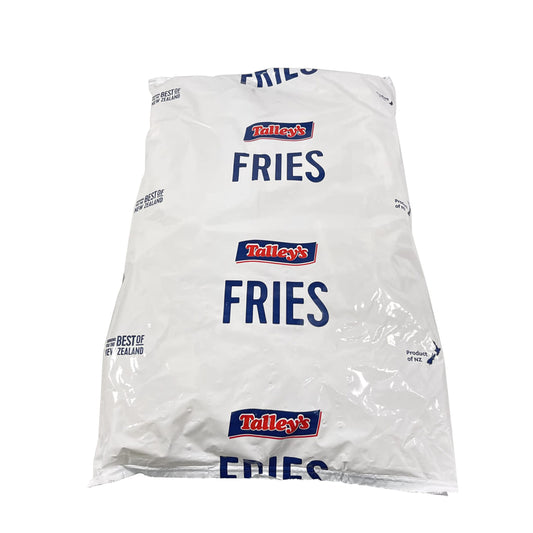 Bag of Talley's Fries on a white background