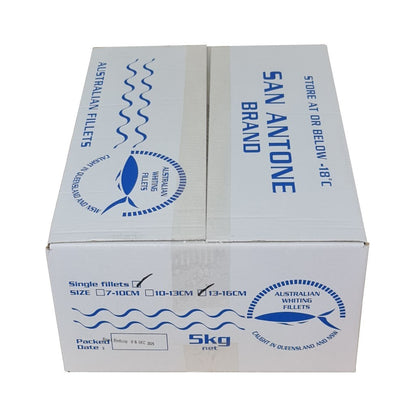 Straight Cut Whiting Skin On iqf 13cm+ 5kg