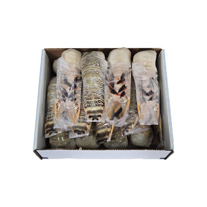 Box of wrapped items on a white background