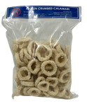 crumbed calamari rings in packaging no background