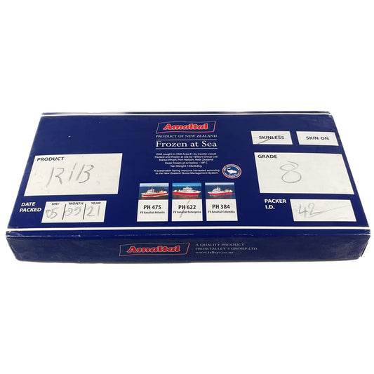Blue packaging Deep Sea Cod box with brand logo and text on a white background
