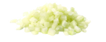 pile of diced onion no background