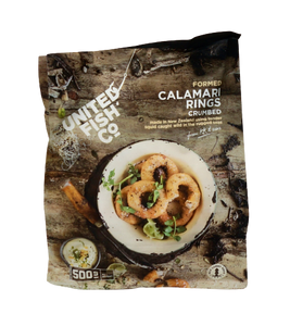 calamari rings crumbed bag no background