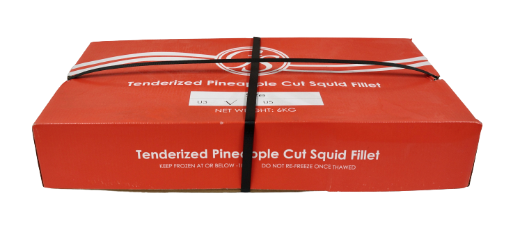 Squid Pineapple Cut Filets 6kg Ctn