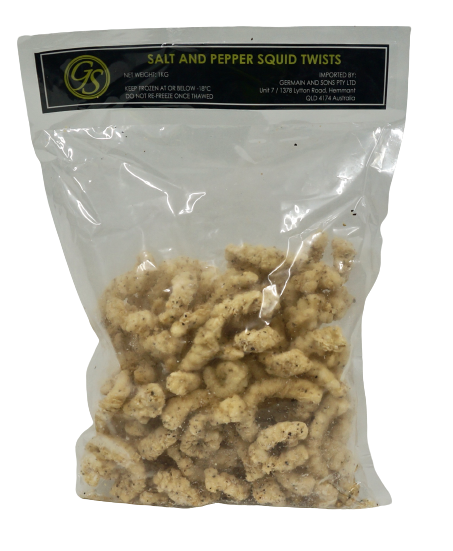 Salt and Pepper Calamari Twists 1kg Bag