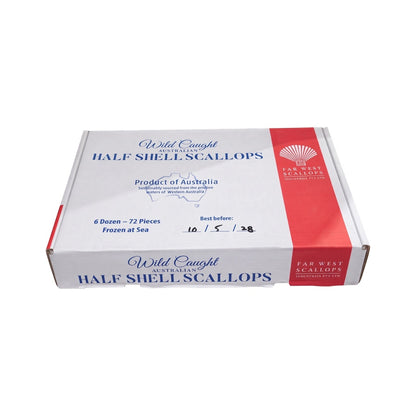Halfshell Scallops - Western Australia - Medium 6 Doz Ctn