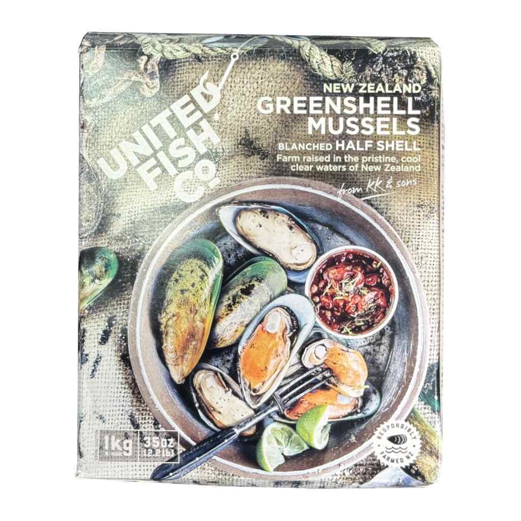 Greenshell™ Half Shell Mussels 1kg Box