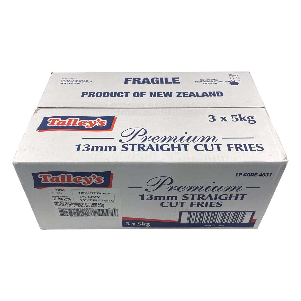 Talleys Straight Cut French Fries 5kg Bag