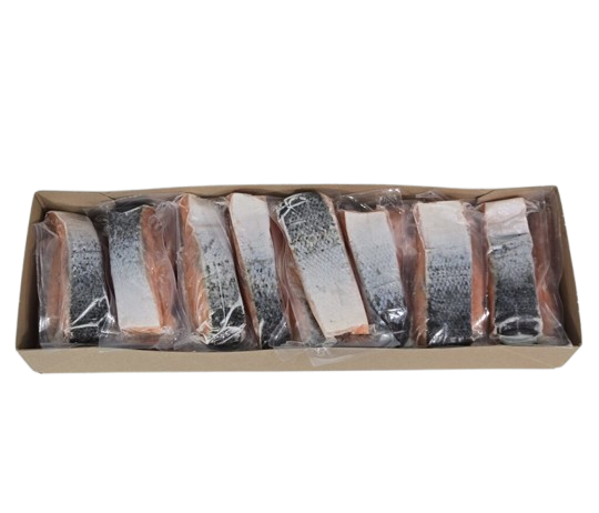 Salmon Portions Skin On (IVP) 200gm 5kg Ctn
