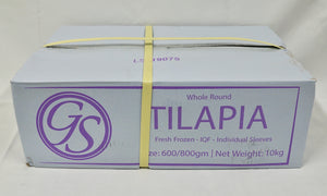 Tilapia Whole Round IWP 10kg Ctn