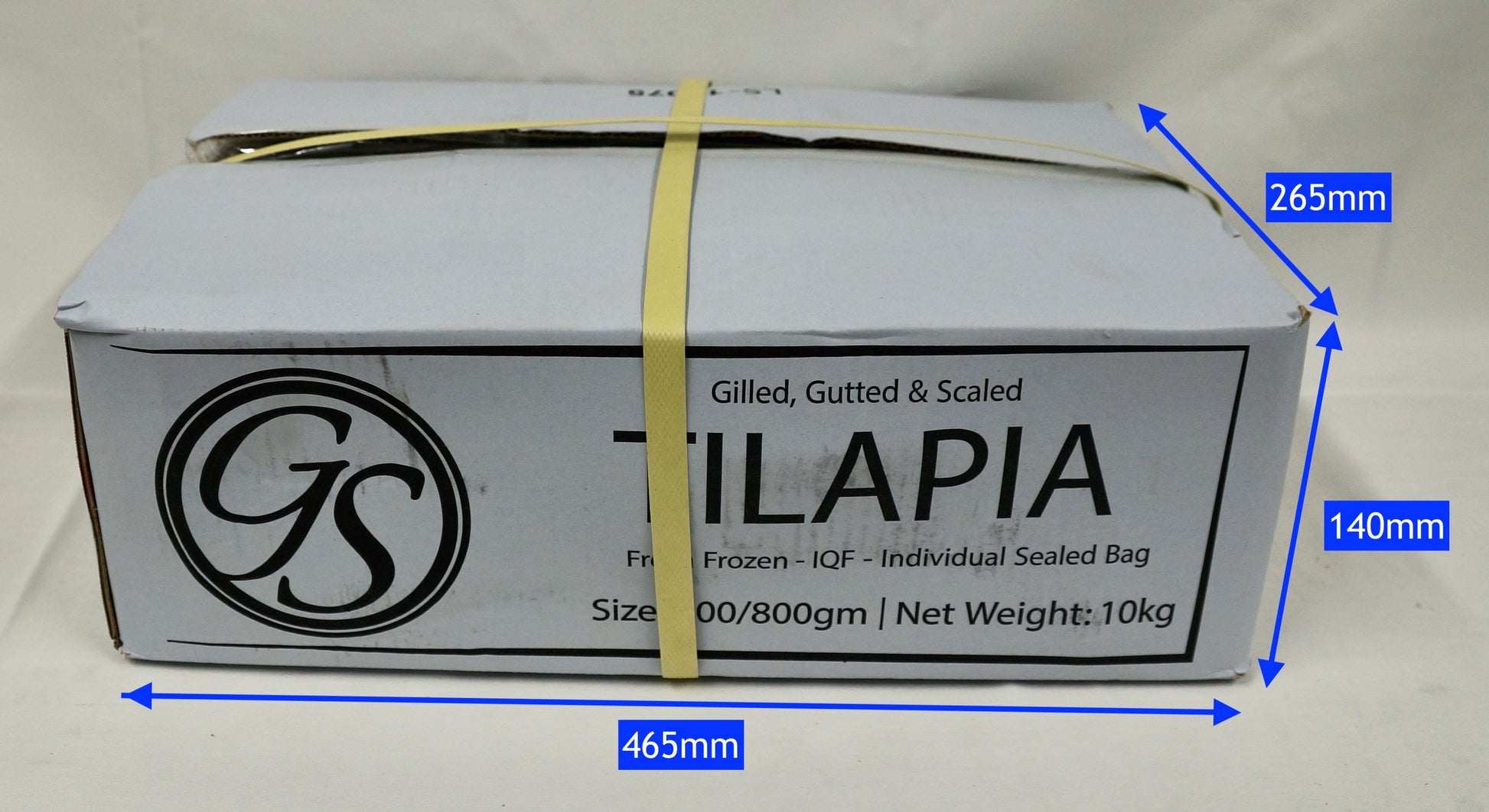 tilapia carton with dimensions