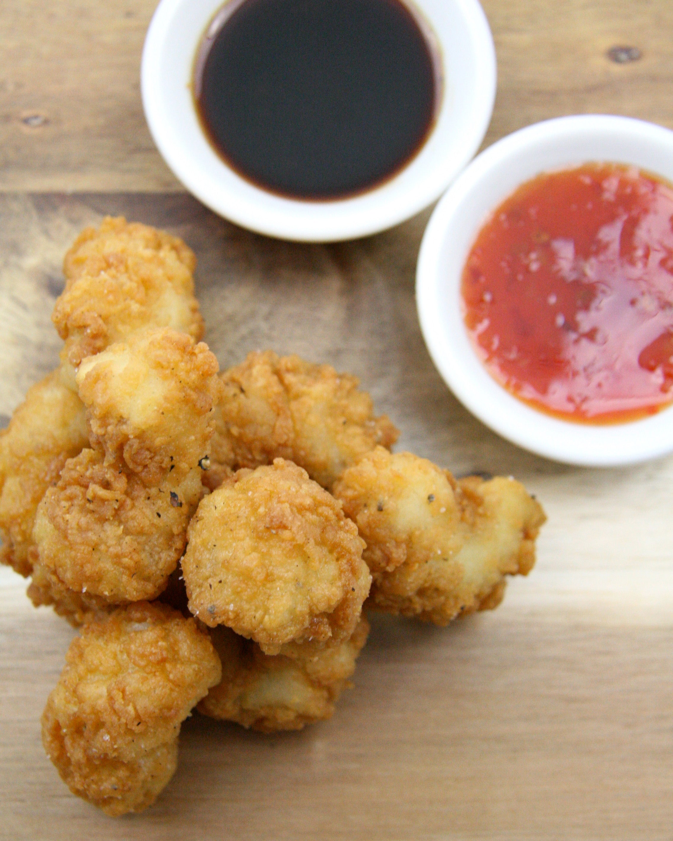 cooked salt and pepper squid with condiments