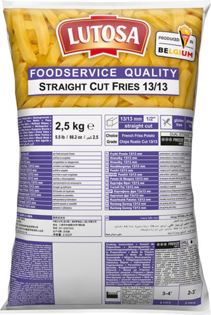 bag of straight cut fries 13mm